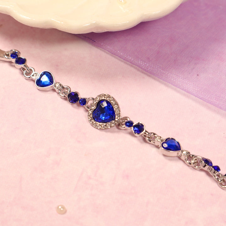 Regal Blue Gemheart Elegance Bracelet - Salty Accessories