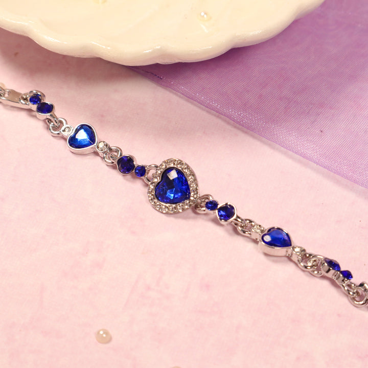 Regal Blue Gemheart Elegance Bracelet - Salty Accessories