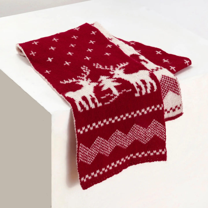Reindeer Reversible Scarf - Red | Salty