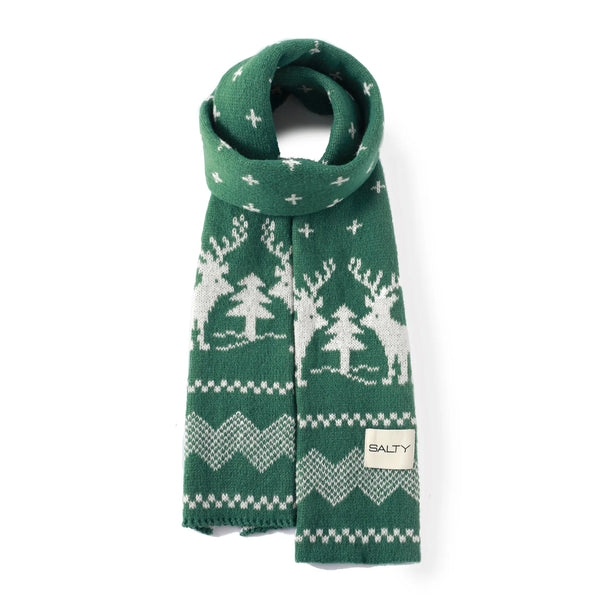 Reindeer Reversible Muffler for Him - Green