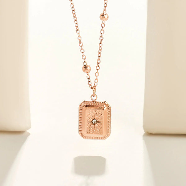 Retro Relic Rose Gold Necklace