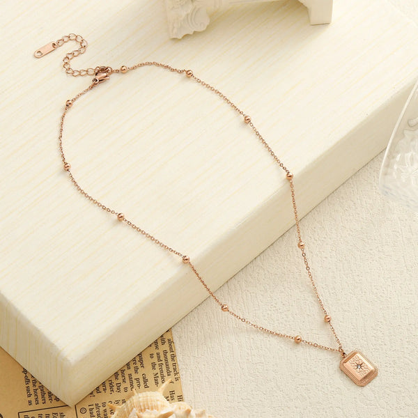 Retro Relic Rose Gold Necklace