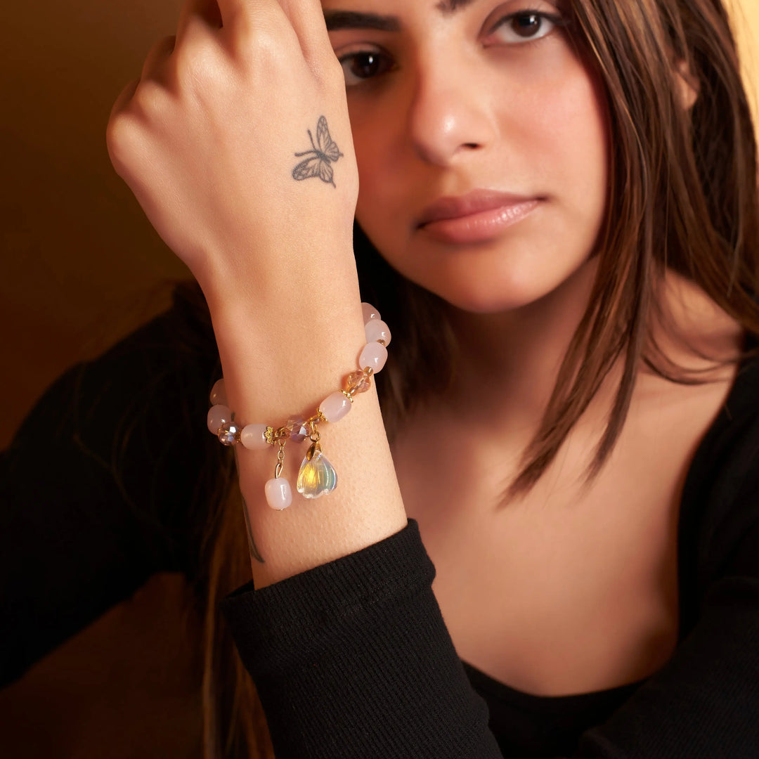 Rhodonite Heart Healing Bracelet - Salty Accessories