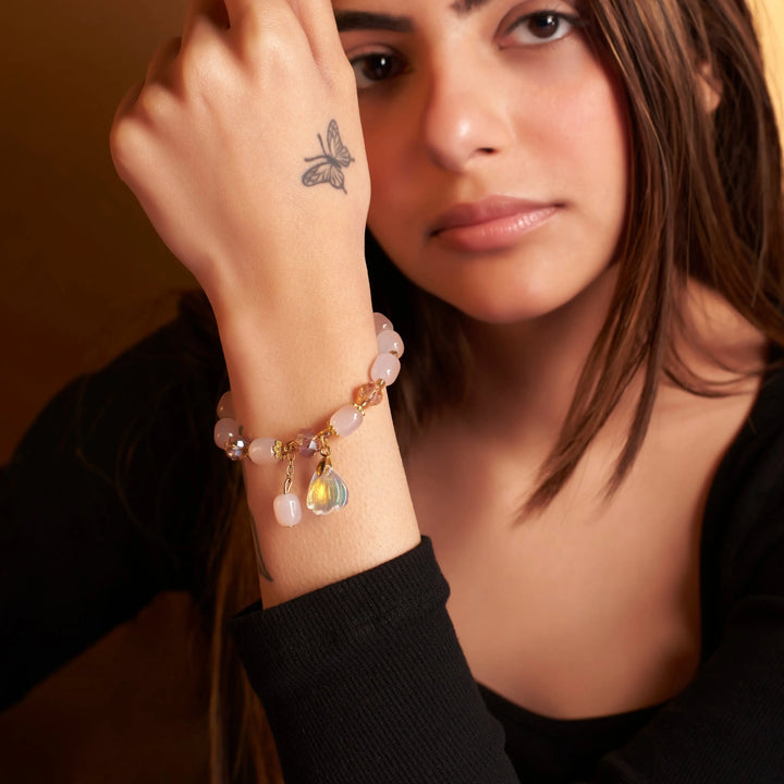Rhodonite Heart Healing Bracelet - Salty Accessories
