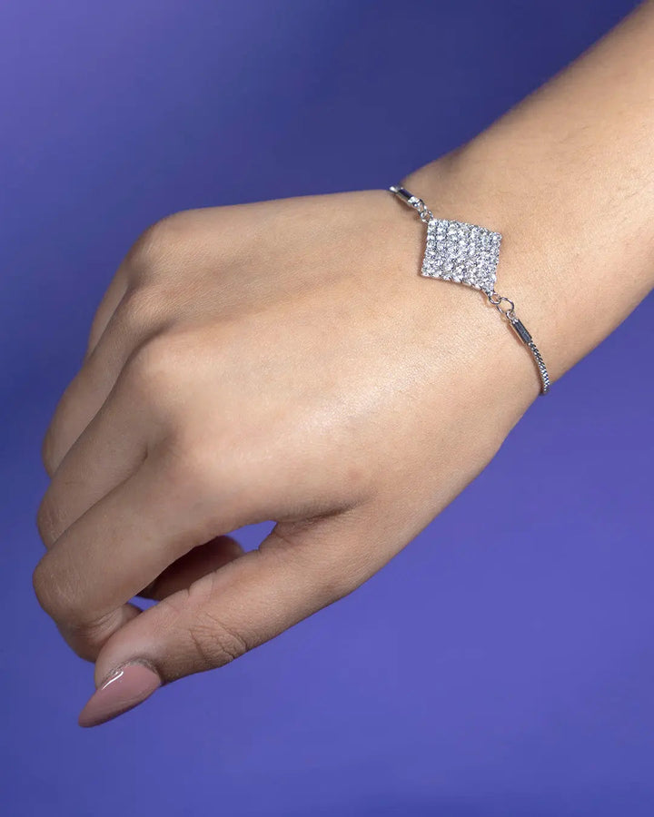 Rhombus Silver Bracelet - Salty Accessories