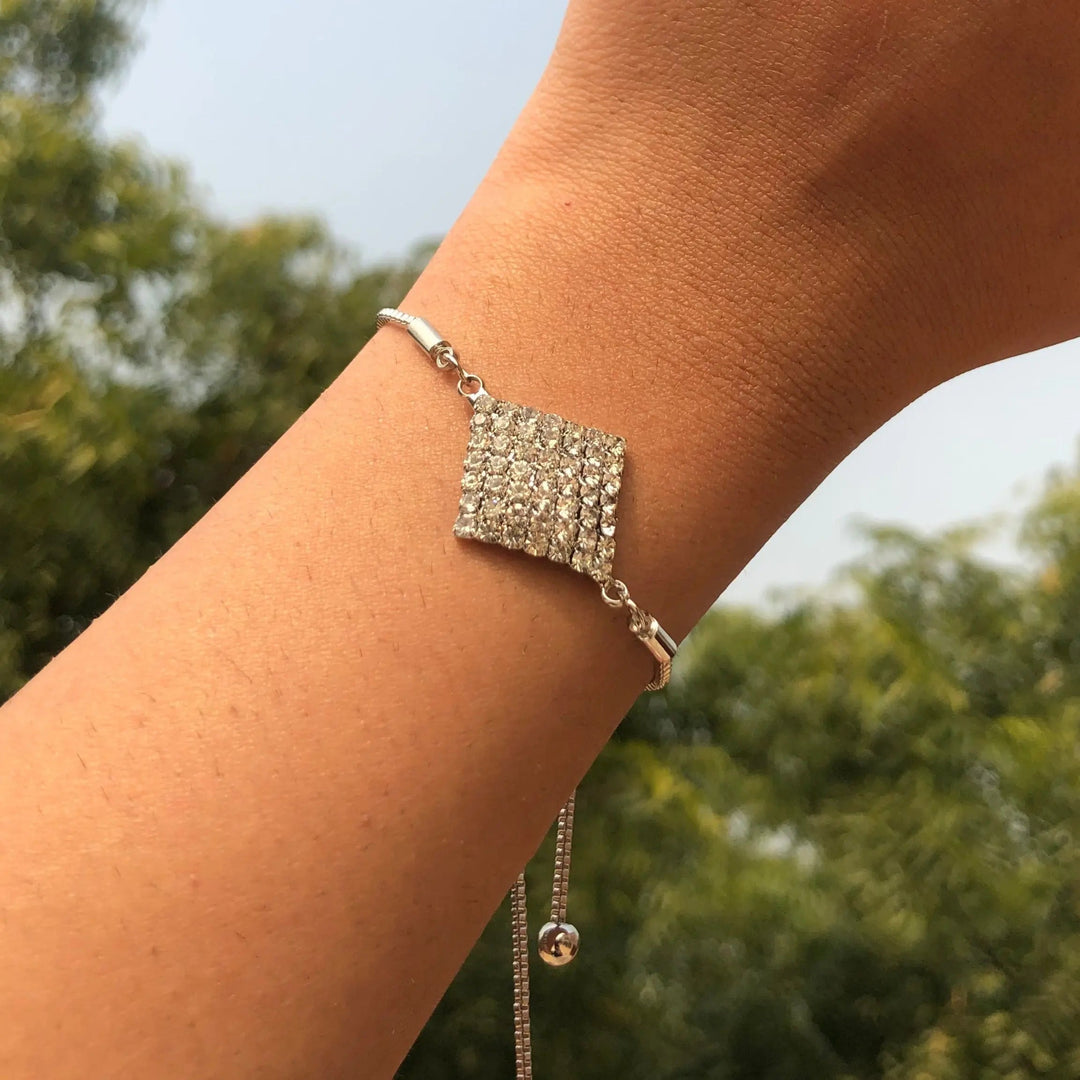 Rhombus Silver Bracelet - Salty Accessories