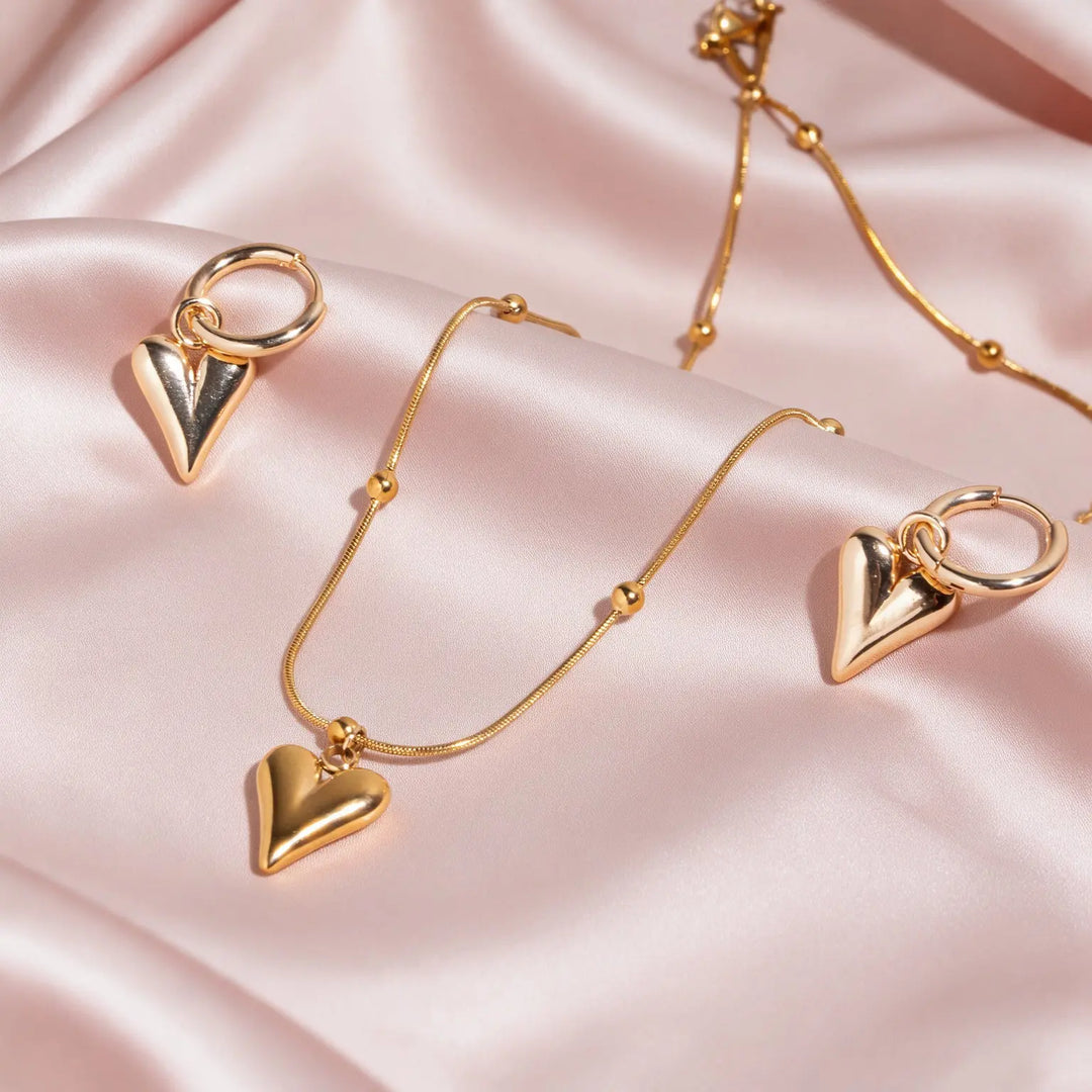 Ripple Bloom Earrings And Necklace Set | Salty