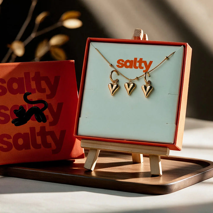 Ripple Bloom Earrings And Necklace Set | Salty