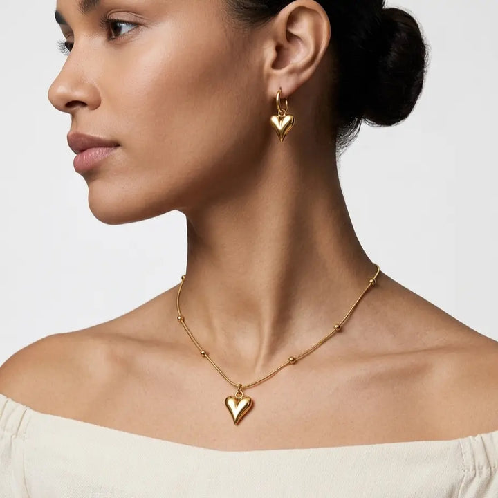 Ripple Bloom Earrings And Necklace Set | Salty