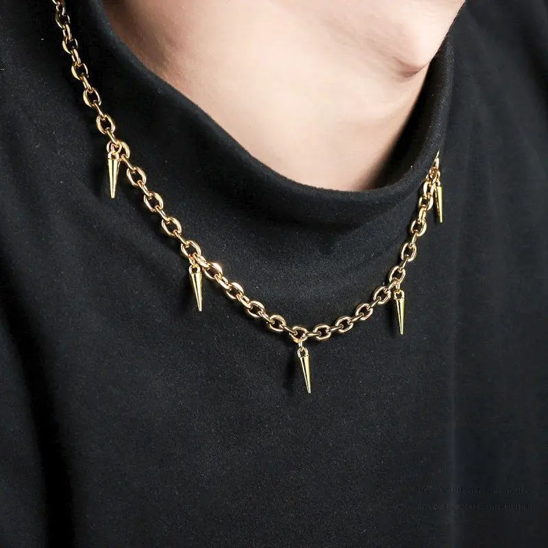 Rogue Spike Chain Necklace - Gold | Salty