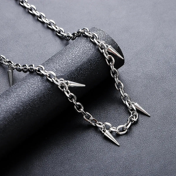Rogue Spike Chain Necklace - Silver