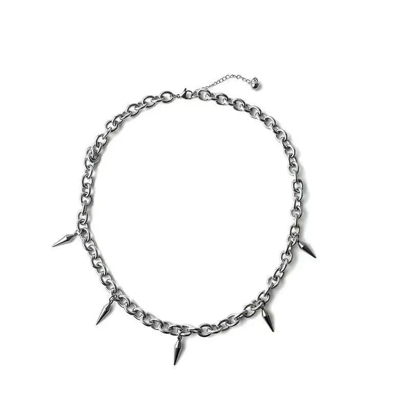 Rogue Spike Chain Necklace - Silver | Salty