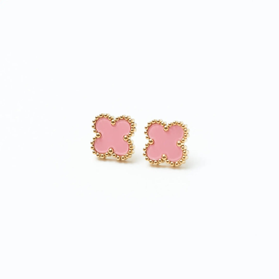 Romantic Rose Clover Studs - Salty Accessories
