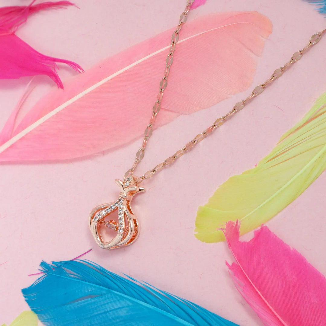 Rose Gold Quartz Pretty Necklace - Salty Accessories