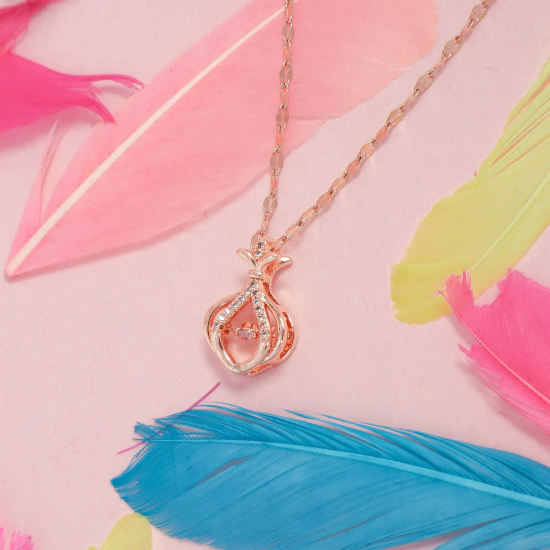 Rose Gold Quartz Pretty Necklace - Salty Accessories