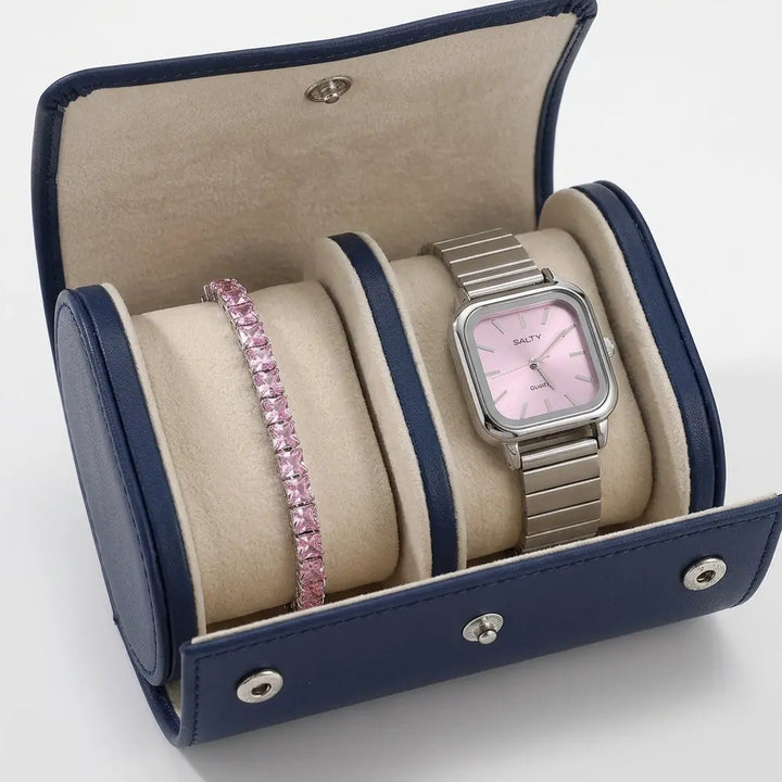 Rosy Grace Watch Bracelet Stack | Salty