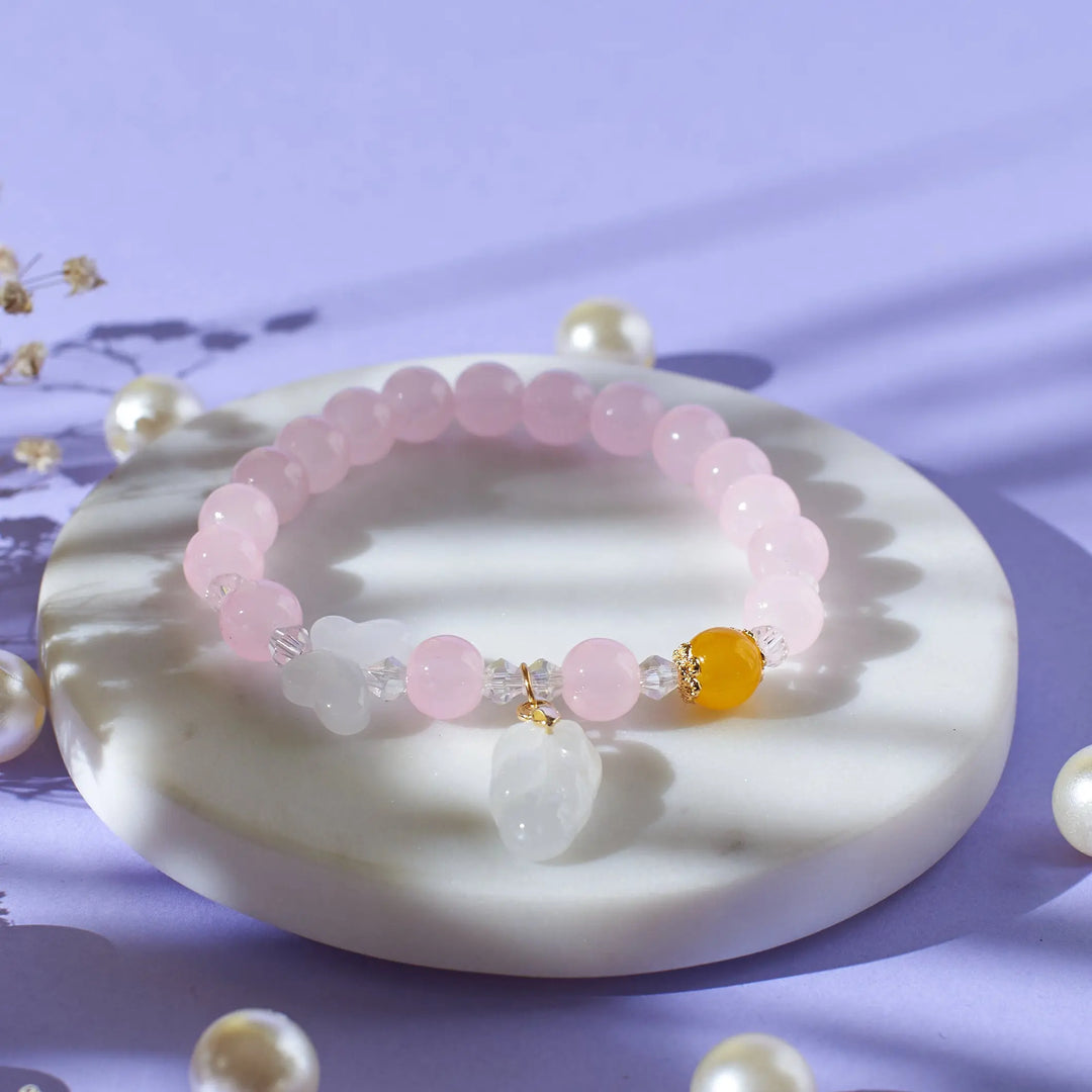 Rosy Healing Beaded Bracelet - Salty Accessories