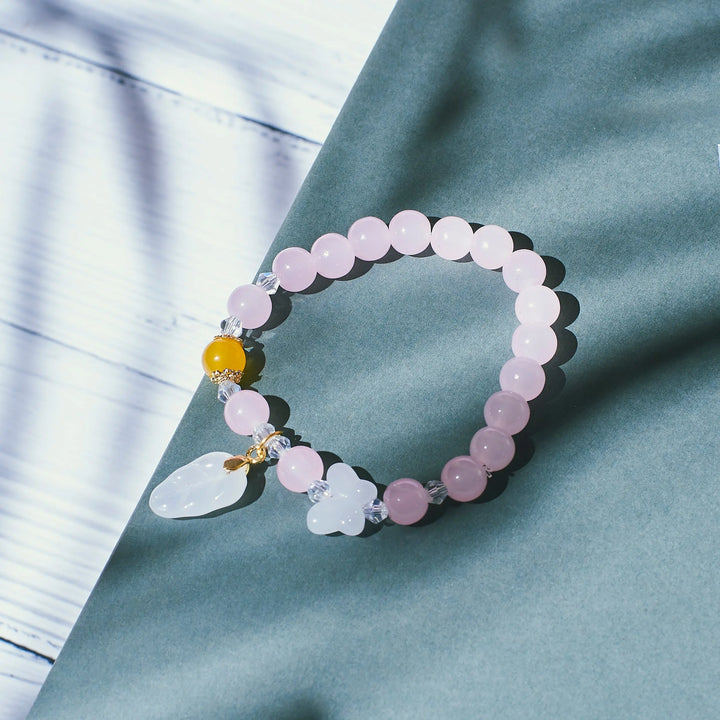 Rosy Healing Beaded Bracelet - Salty Accessories