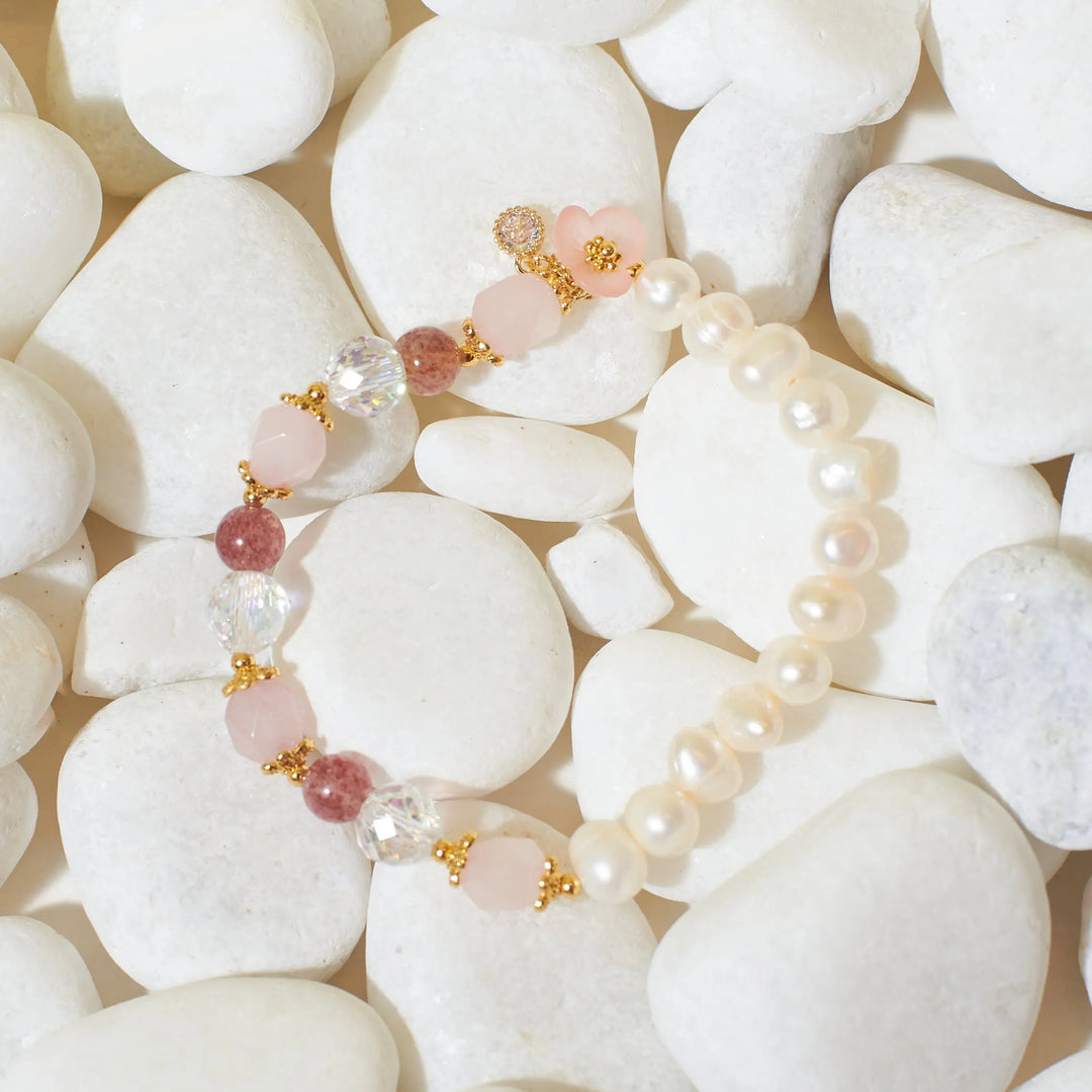 Rosy Love Affair Beaded Band - Salty Accessories