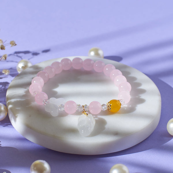 Rosy Healing Beaded Bracelet