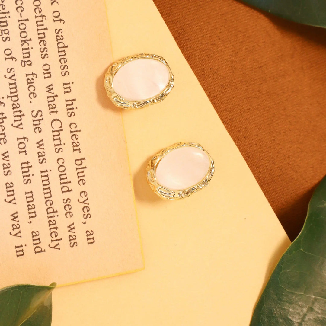 Ruby Rosé Stud Earrings - Salty Accessories