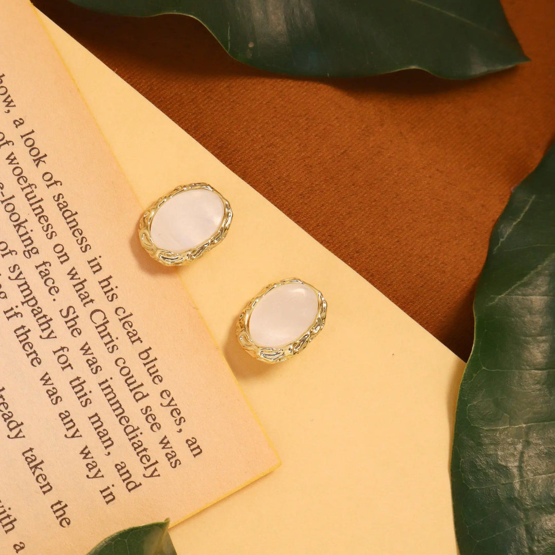 Ruby Rosé Stud Earrings - Salty Accessories