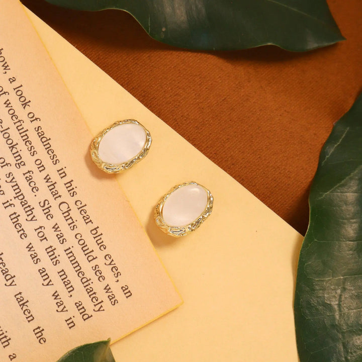 Ruby Rosé Stud Earrings - Salty Accessories