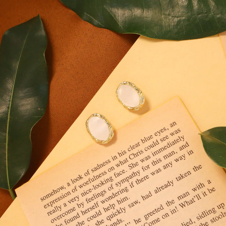 Ruby Rosé Stud Earrings - Salty Accessories