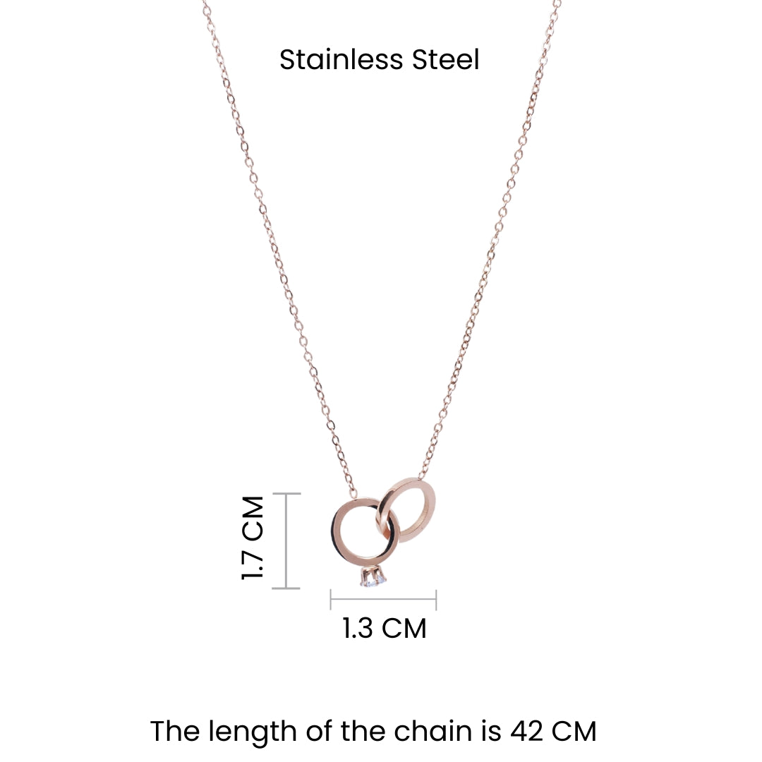 Promise Ring Rose Gold Necklace - Salty Accessories