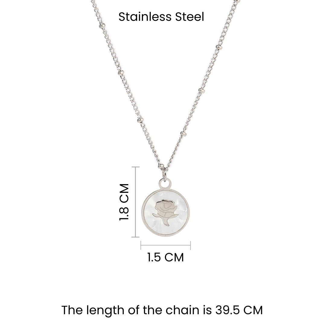 Heirloom Rose Silver Necklace - Salty Accessories