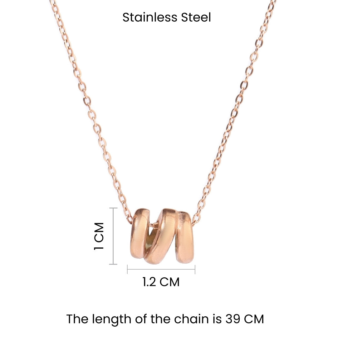 Swirl Rose Gold Necklace - Salty Accessories