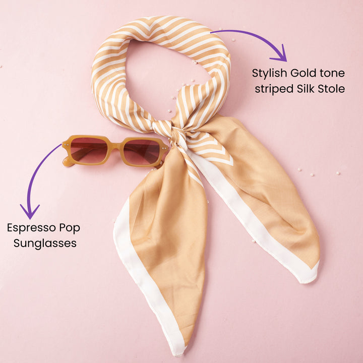 Coffee & Cover Scarf and Sunglasses Duo