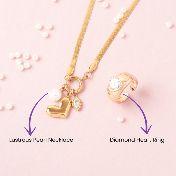 Hearts on Trial Necklace and Ring Combo