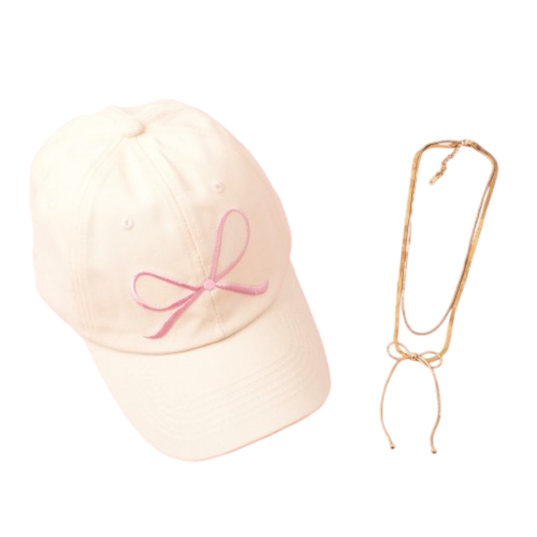 Ribbon Rebels Cap and Neckalce Set