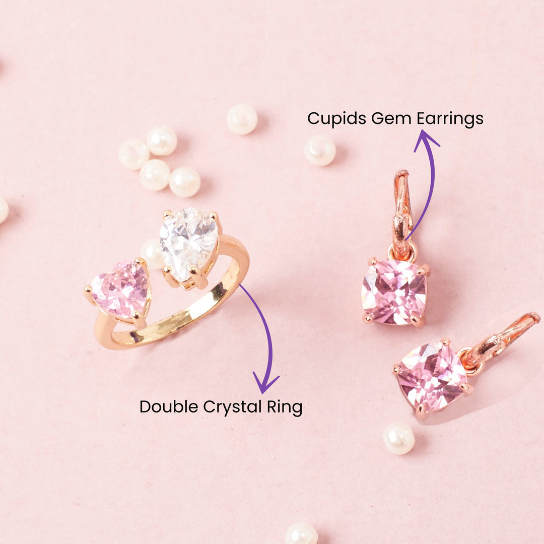 Flirty Felon Pink Earrings and Ring Combo