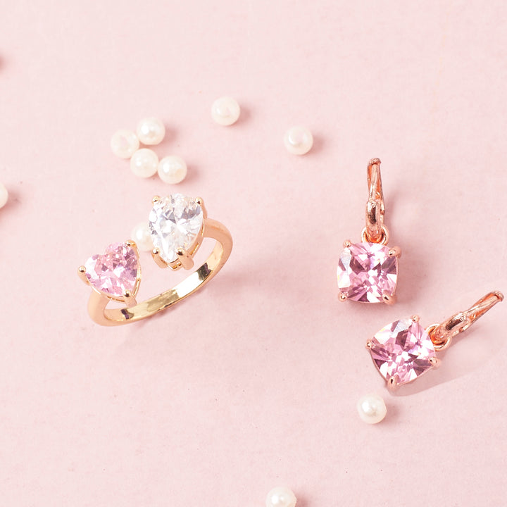 Flirty Felon Pink Earrings and Ring Combo