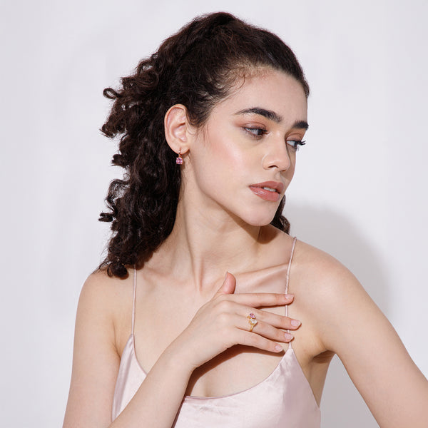 Flirty Felon Pink Earrings and Ring Combo