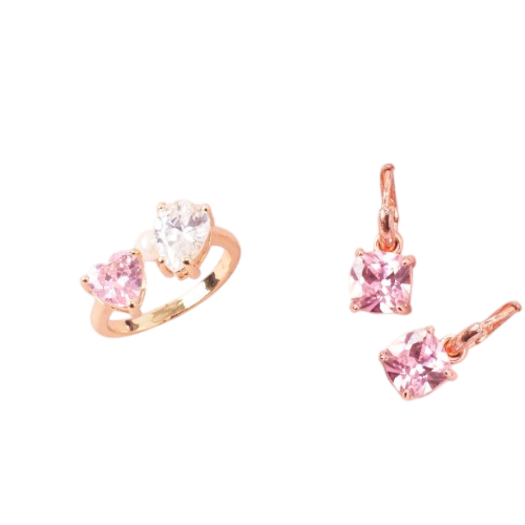 Flirty Felon Pink Earrings and Ring Combo