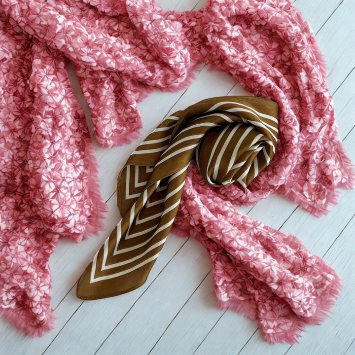 Bronze "TOTEME" Neck Scarf