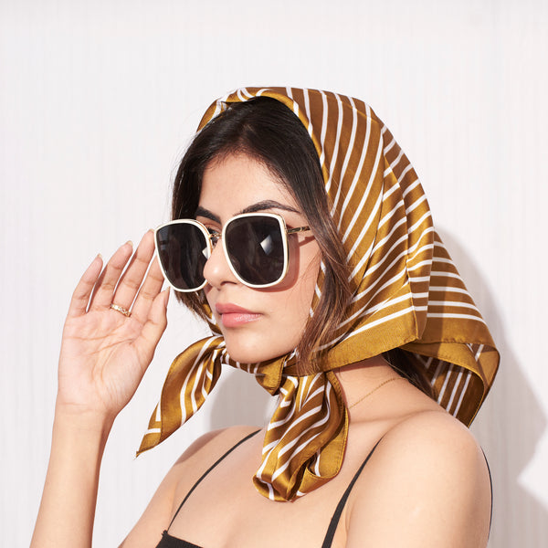 Bronze "TOTEME" Neck Scarf