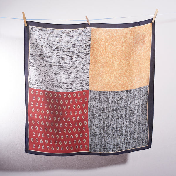 Abstract Print Square Scarf For Women