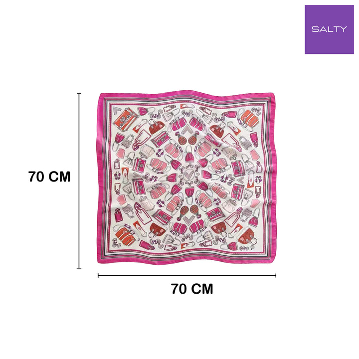 Wine & Dine Pink Printed Scarf
