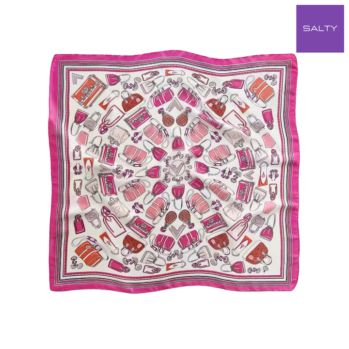 Wine & Dine Pink Printed Scarf