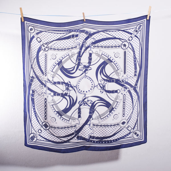 Deep Blue Tube Scarf For Women