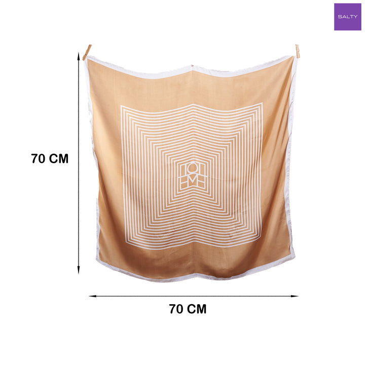 Stylish Gold Tone Striped Silk Stole