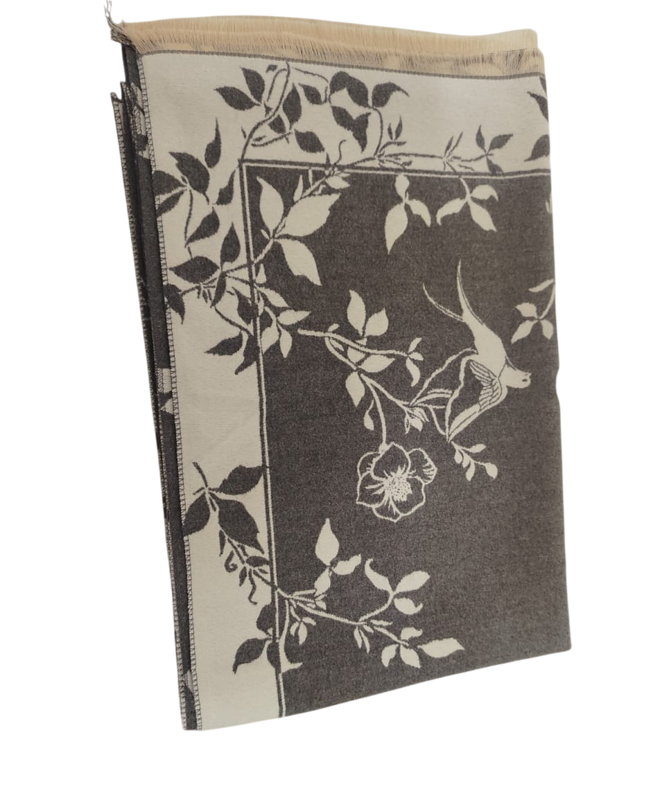 Winter Vine Reversible Shawl