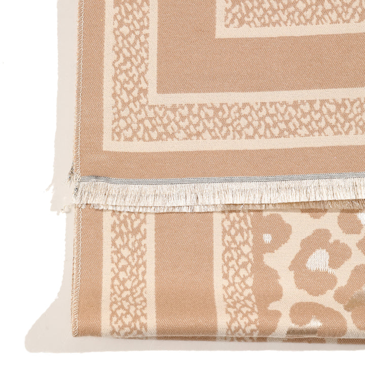 Wild Noir Statement Shawl - Brown