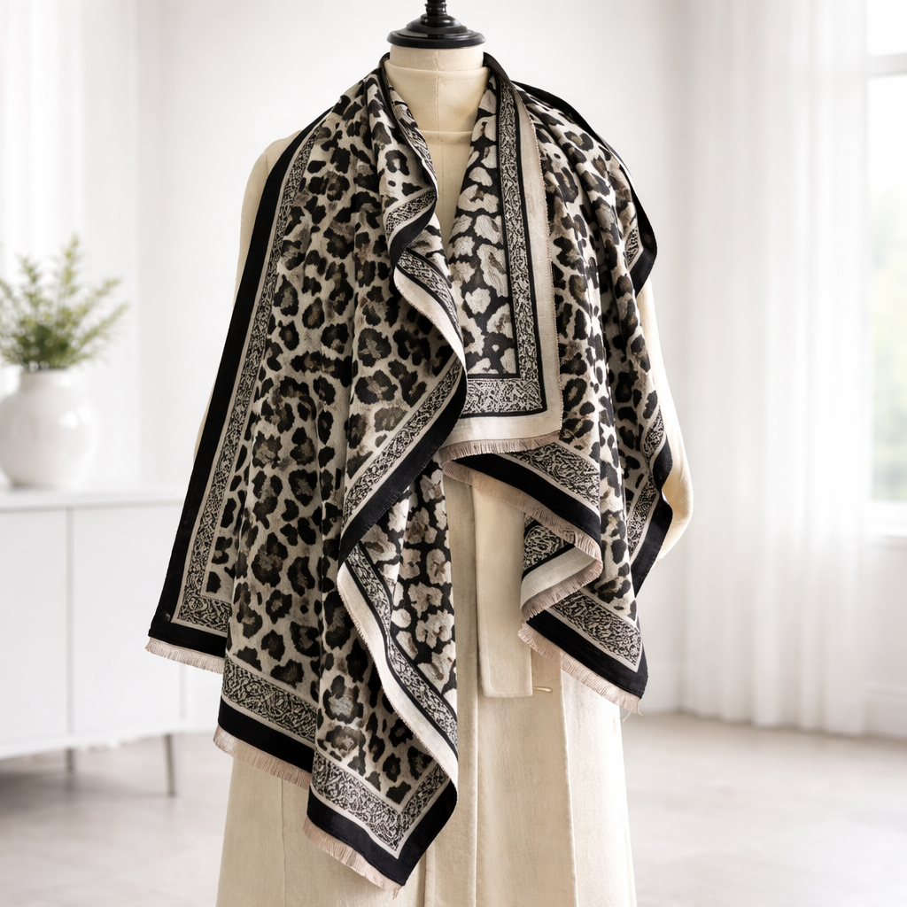 Wild Noir Statement Shawl - Black - Salty Accessories