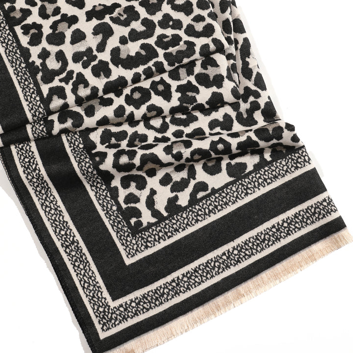 Wild Noir Statement Shawl - Black