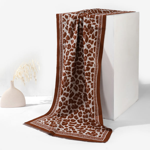 Wild Noir Statement Shawl - Maroon